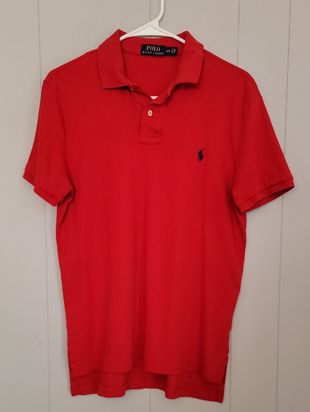 Polo Ralph Lauren Men's Shirt Medium Red Short Sleeve